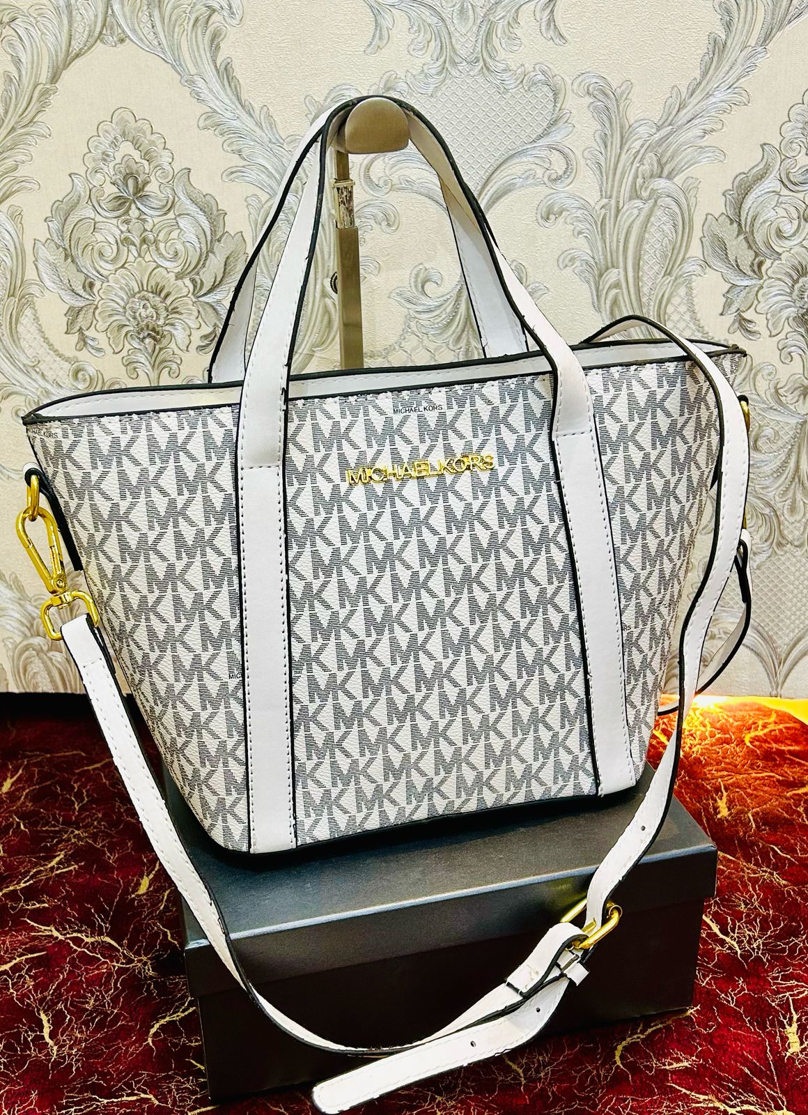 Michael Kors Pratt Small Signature Logo Tote Bag - MK Small Logo Tote Bag