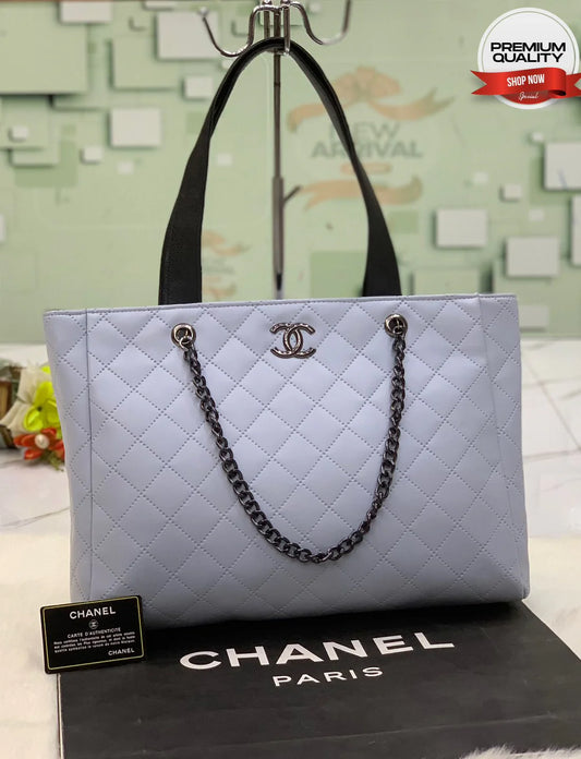 Chanel Quilted Tote Bag with Chain Strap