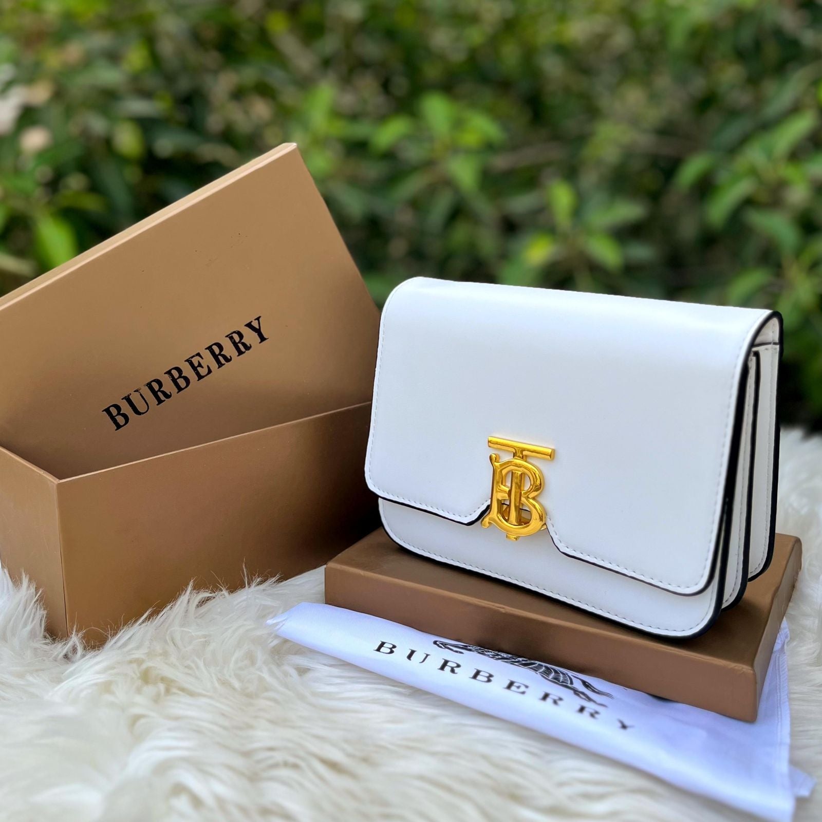 Burberry Small Leather TB Crossbody Bag