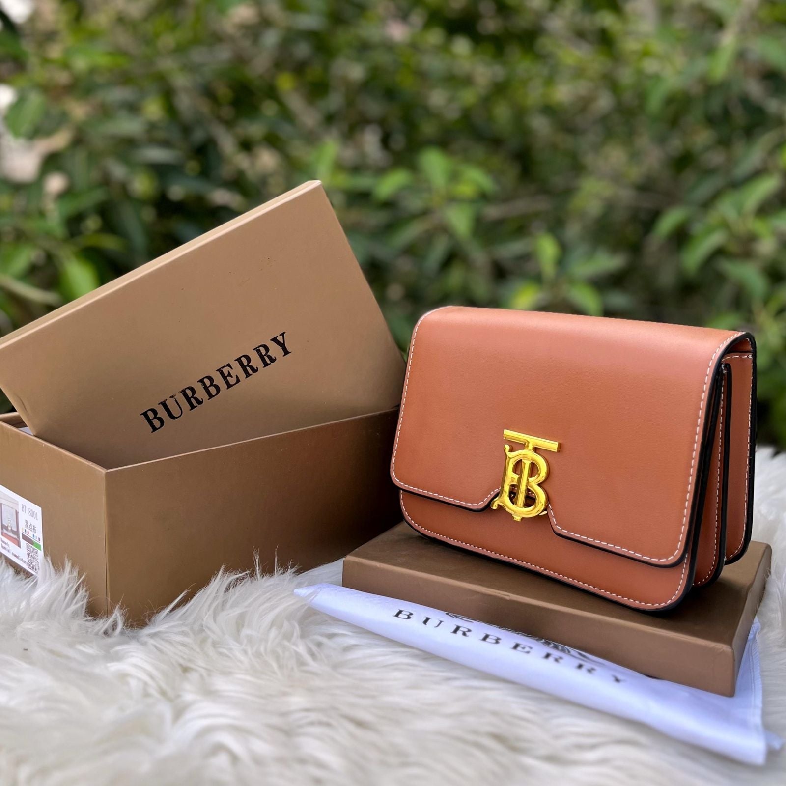 Burberry Small Leather TB Crossbody Bag