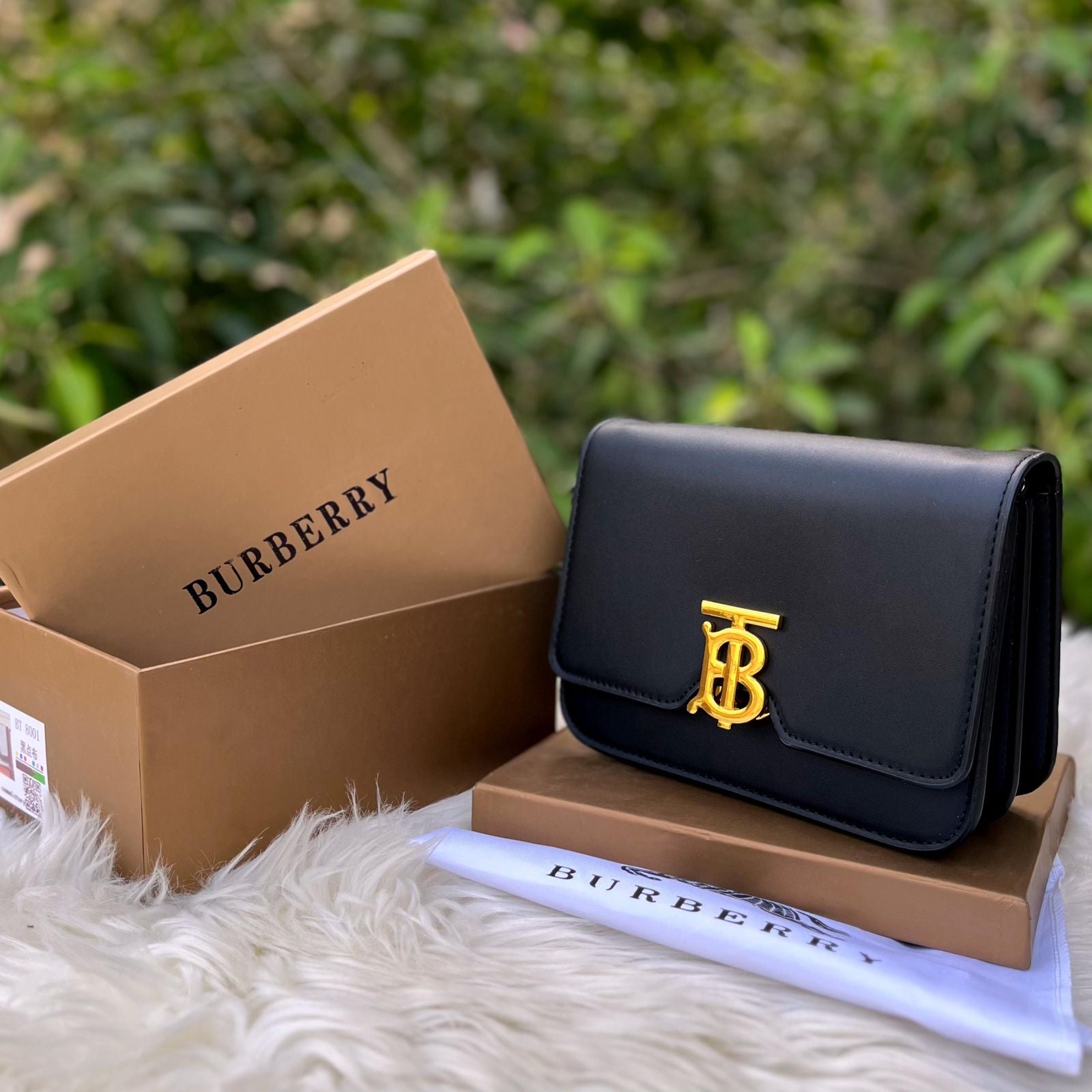 Burberry Small Leather TB Crossbody Bag