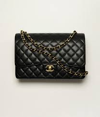 CHANEL Classic Double Flap Bag Black Quilted Leather Handbag