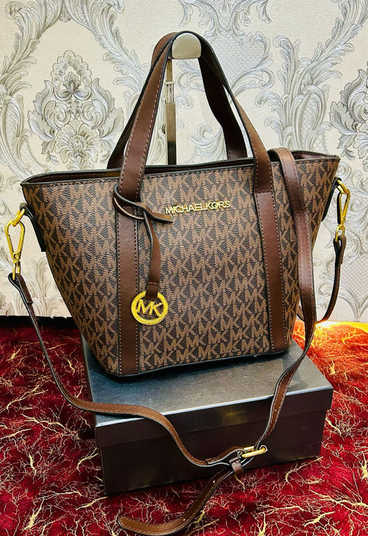 Michael Kors Pratt Small Signature Logo Tote Bag - MK Small Logo Tote Bag