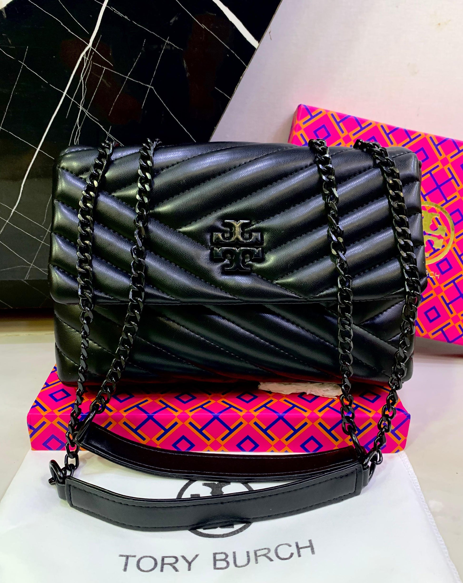 Tory Burch Kira Chevron Convertible Shoulder Bag
