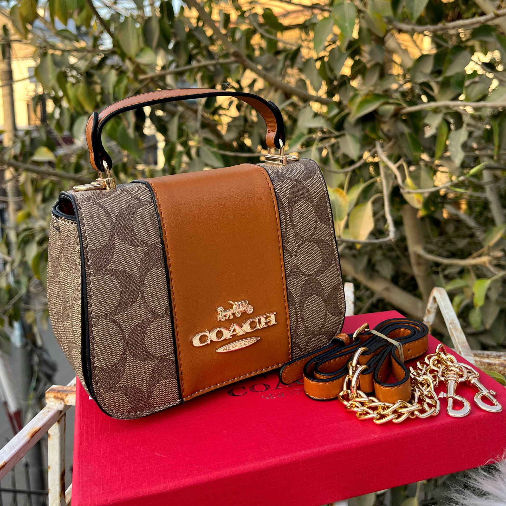 Coach Lysa Top Handle In Signature Canvas