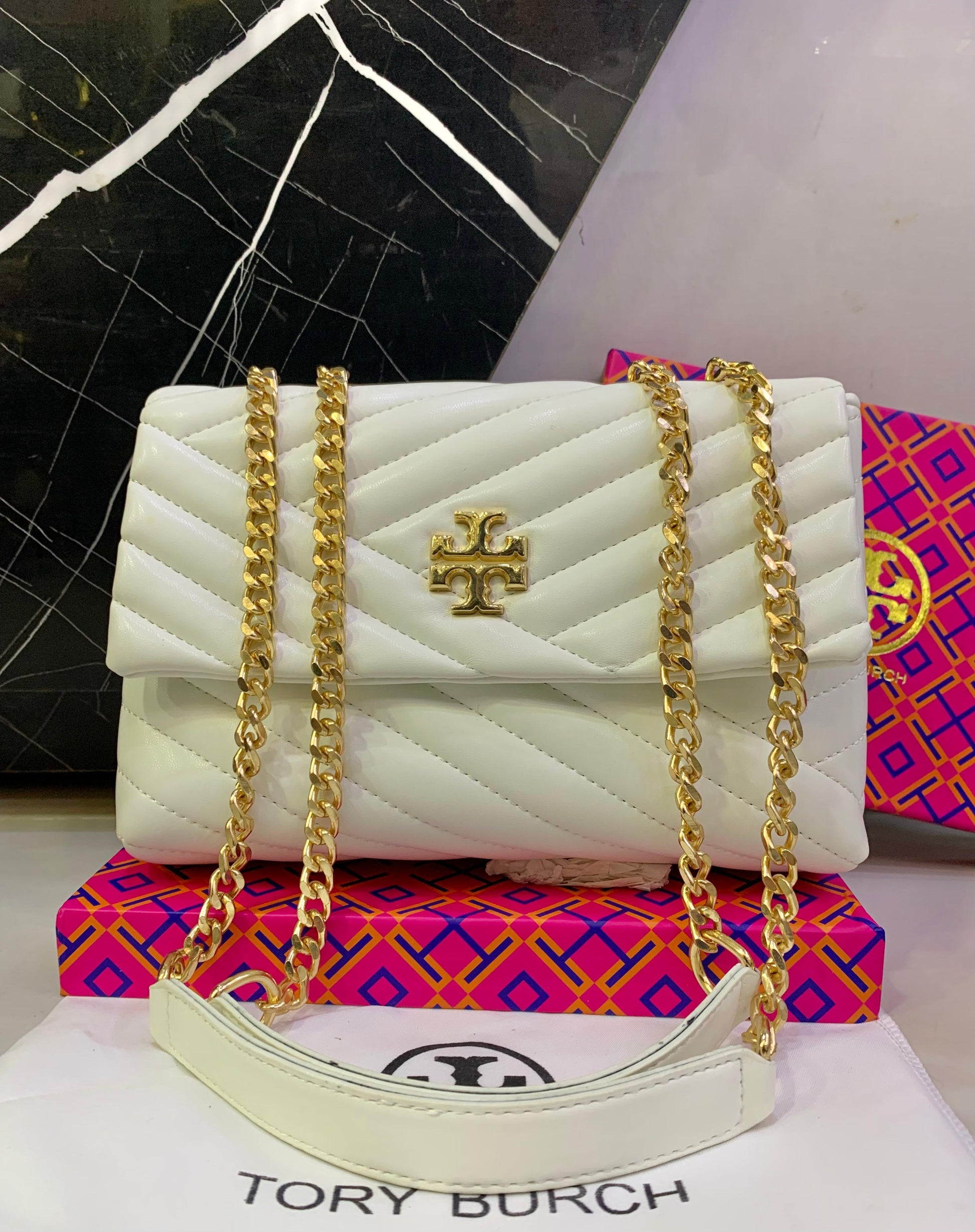 Tory Burch Kira Chevron Convertible Shoulder Bag