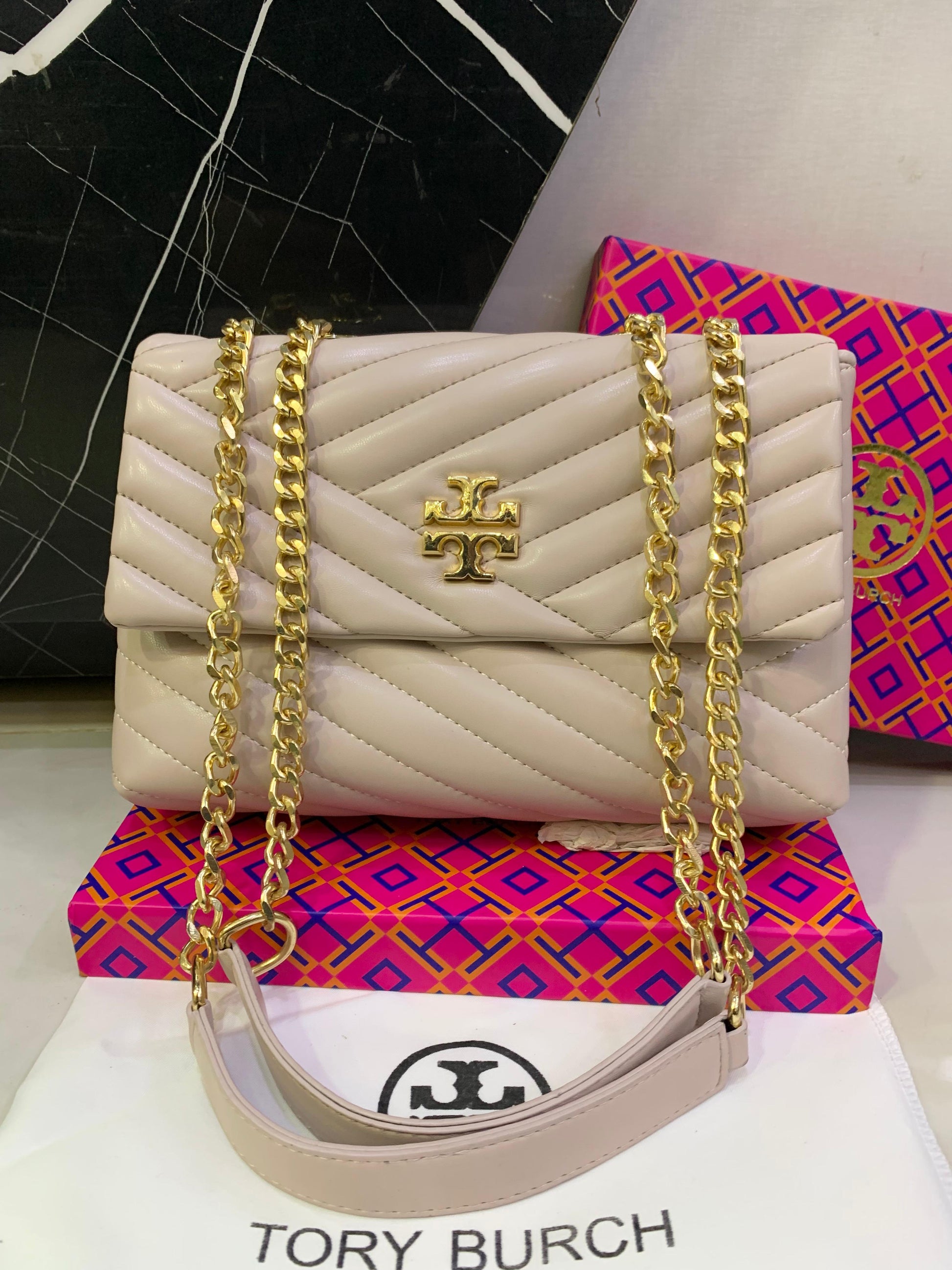 Tory Burch Kira Chevron Convertible Shoulder Bag