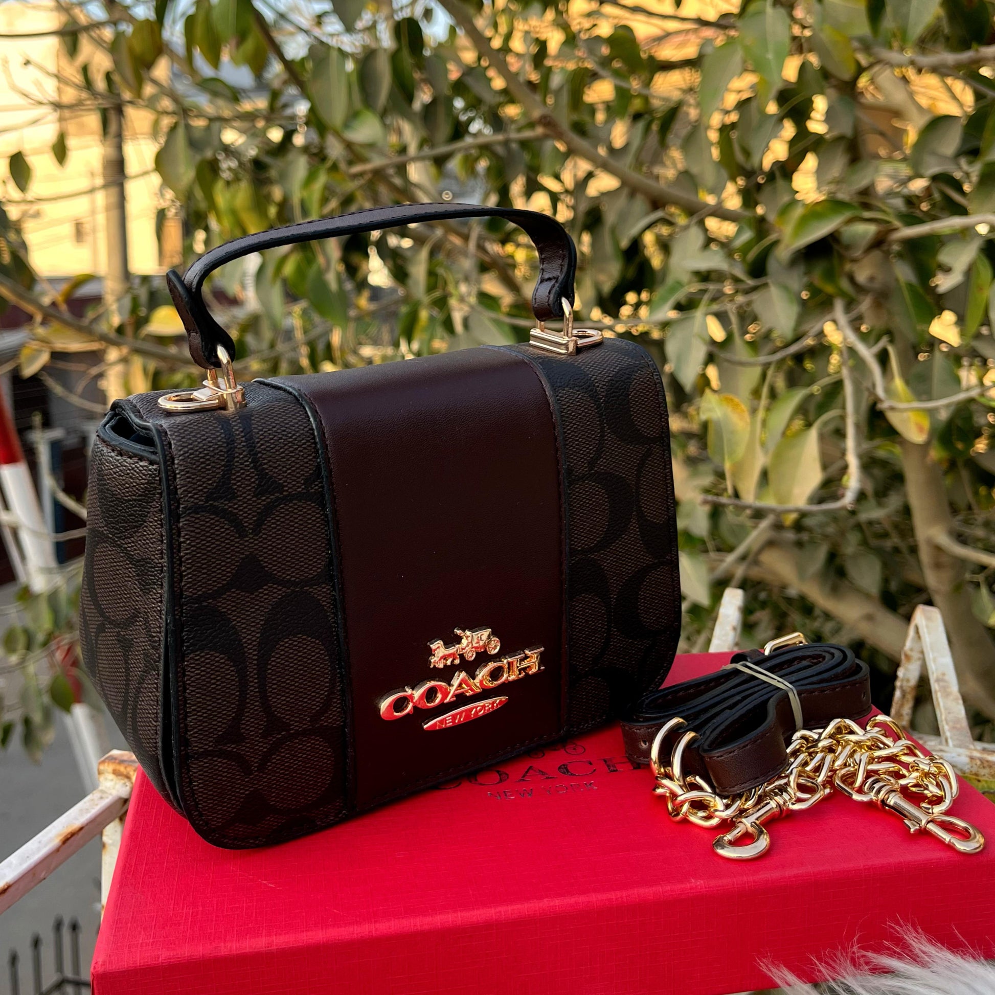 Coach Lysa Top Handle In Signature Canvas