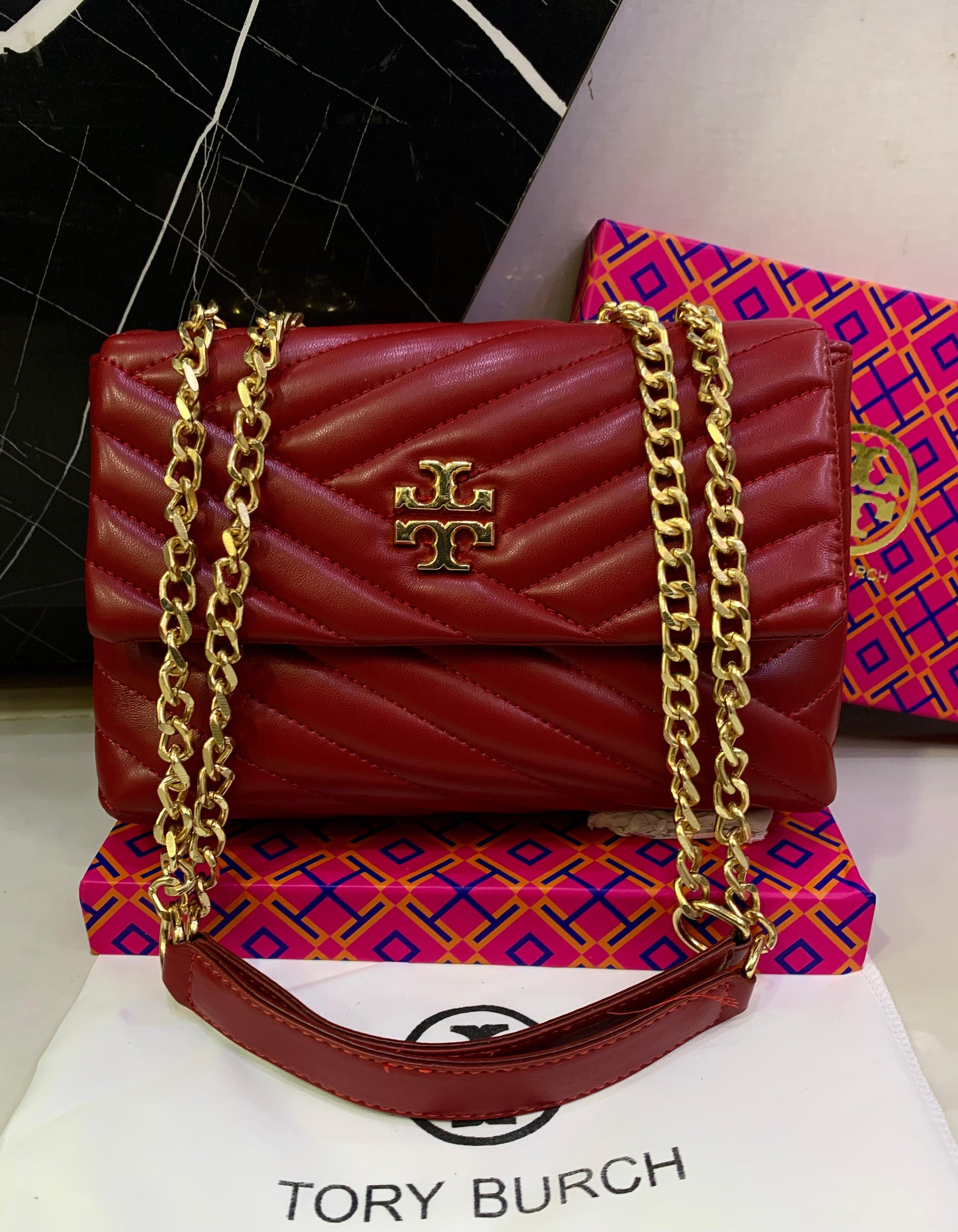 Tory Burch Kira Chevron Convertible Shoulder Bag
