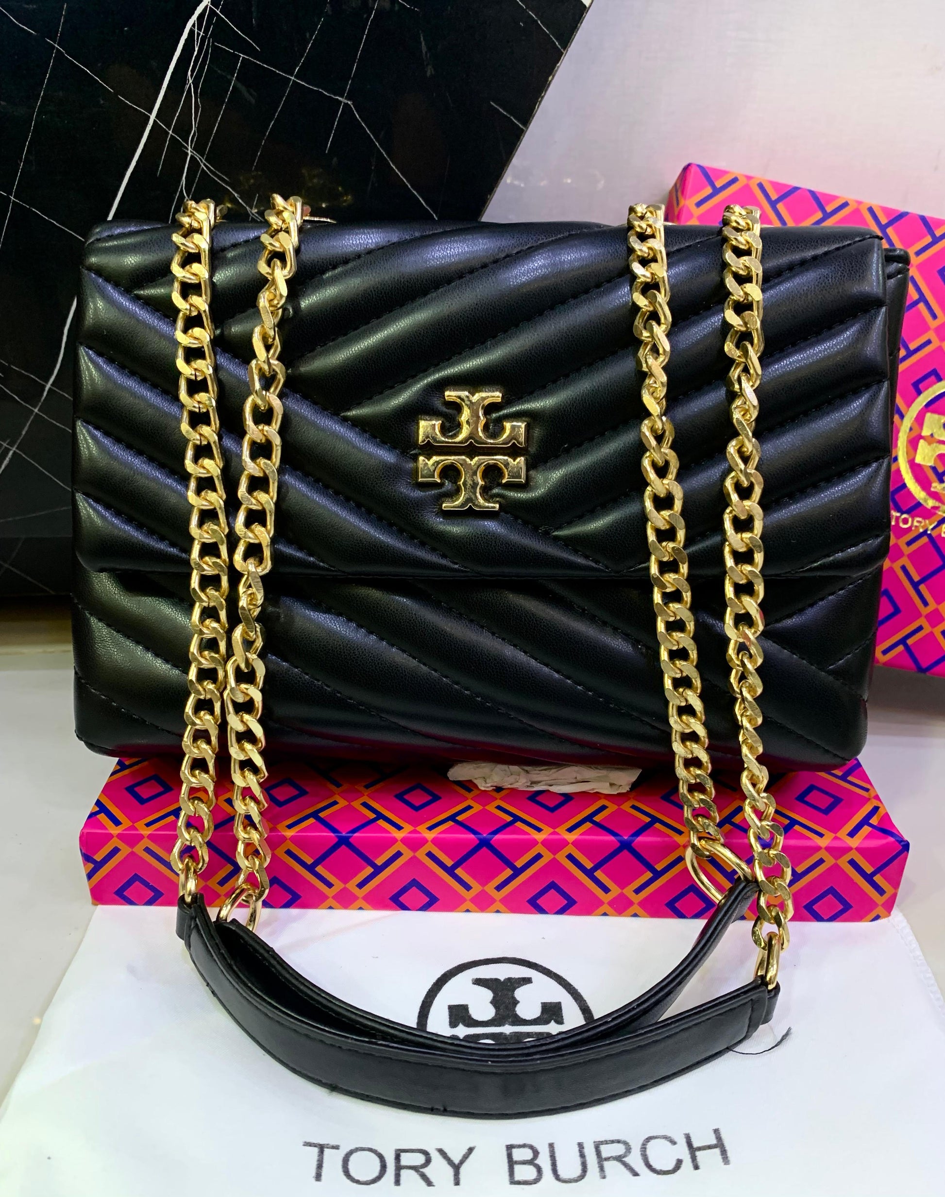 Tory Burch Kira Chevron Convertible Shoulder Bag