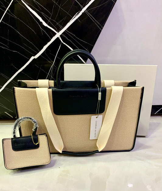 Charles & Keith Astra Canvas Bag