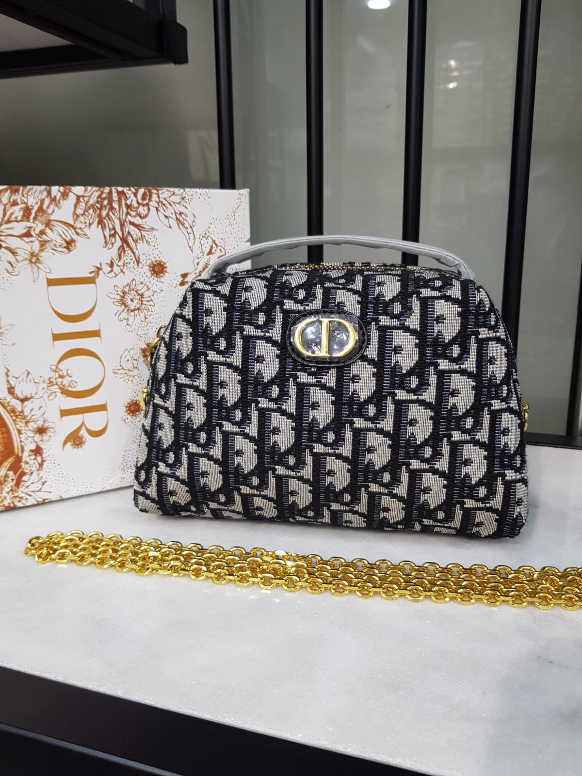 Christian Dior Caro D-Cosy Bag Quilted Calfskin Mini