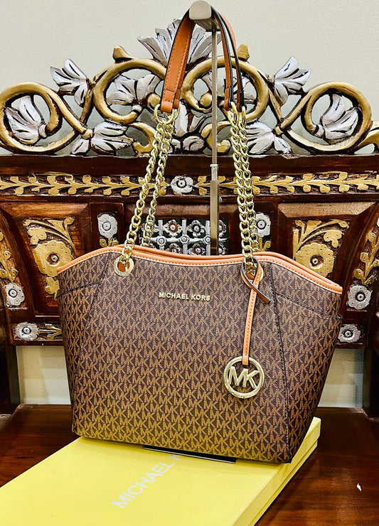 Michael Kors Jet Set Large Signature Logo Shoulder Bag