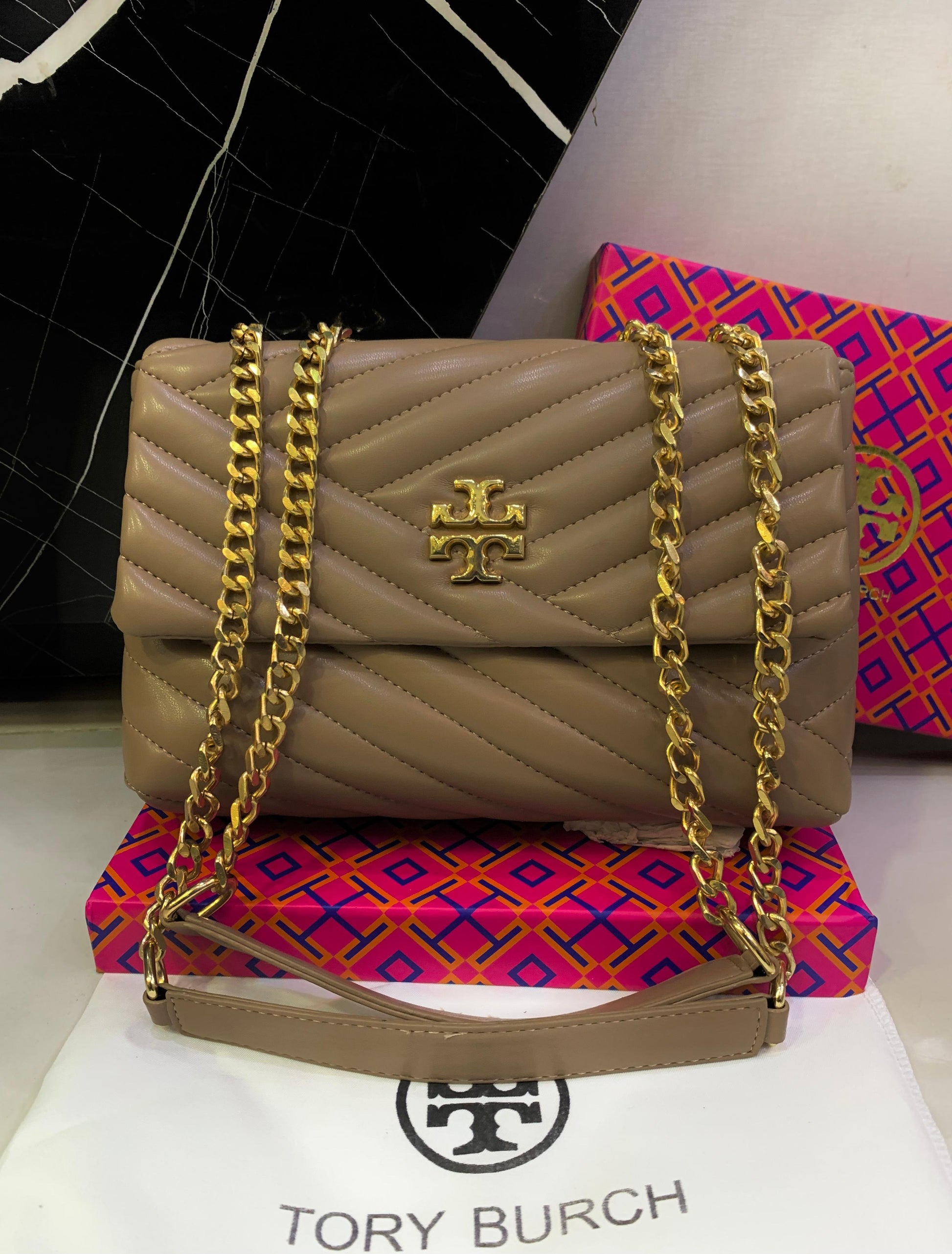 Tory Burch Kira Chevron Convertible Shoulder Bag