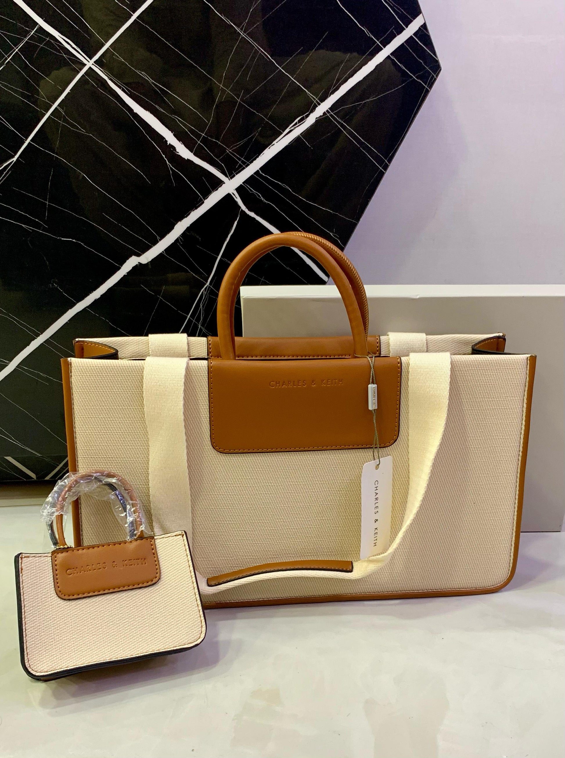 Charles & Keith Astra Canvas Bag