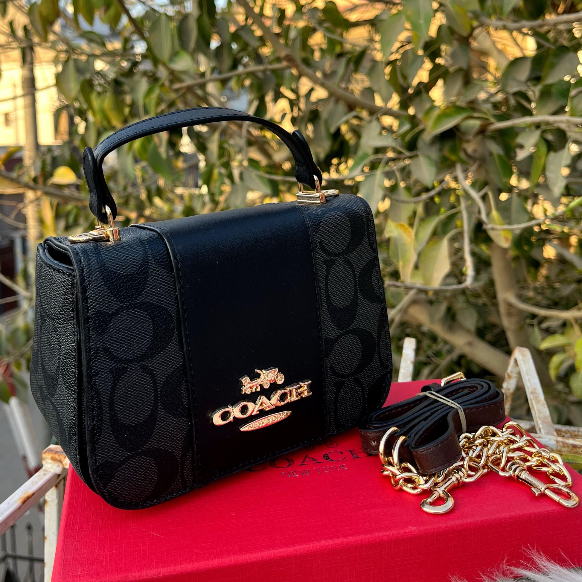 Coach Lysa Top Handle In Signature Canvas