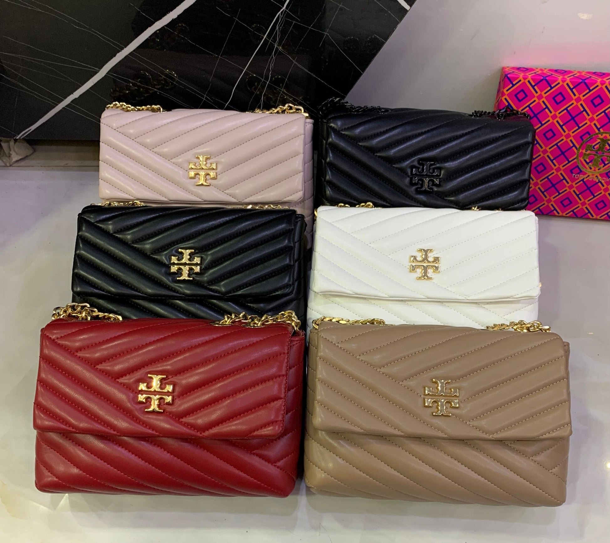 Tory Burch Kira Chevron Convertible Shoulder Bag